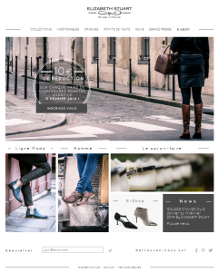 Page d'accueil du site Web Elizabeth Stuart