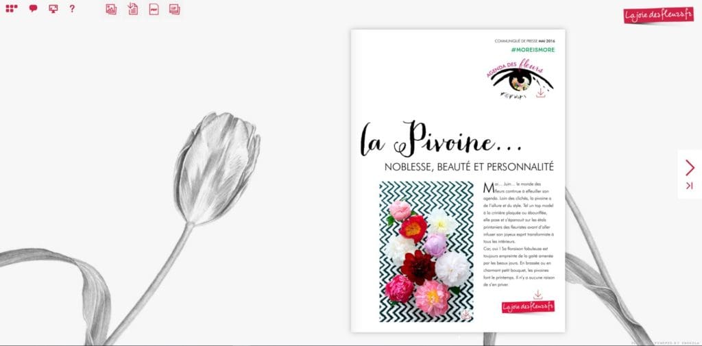 Flipbook Agenda des fleurs la pivoine mai 2016