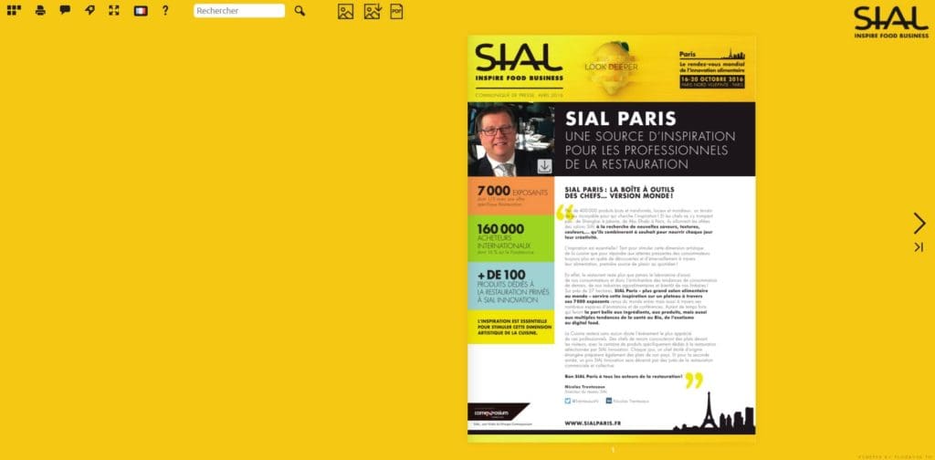 Flipbook SIAL source d'inspiration pour les professionnels de la restauration