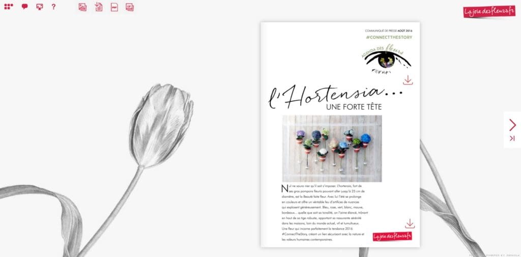Flipbook L'agenda des fleurs l'hortensia aout 2016