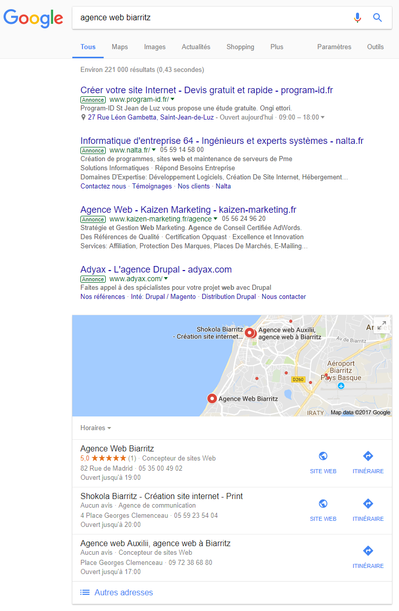 agence web google my business