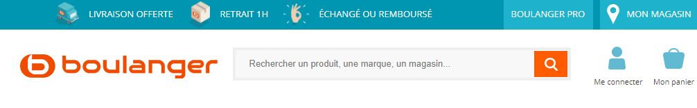 bandeau de réassurance ecommerce boulanger