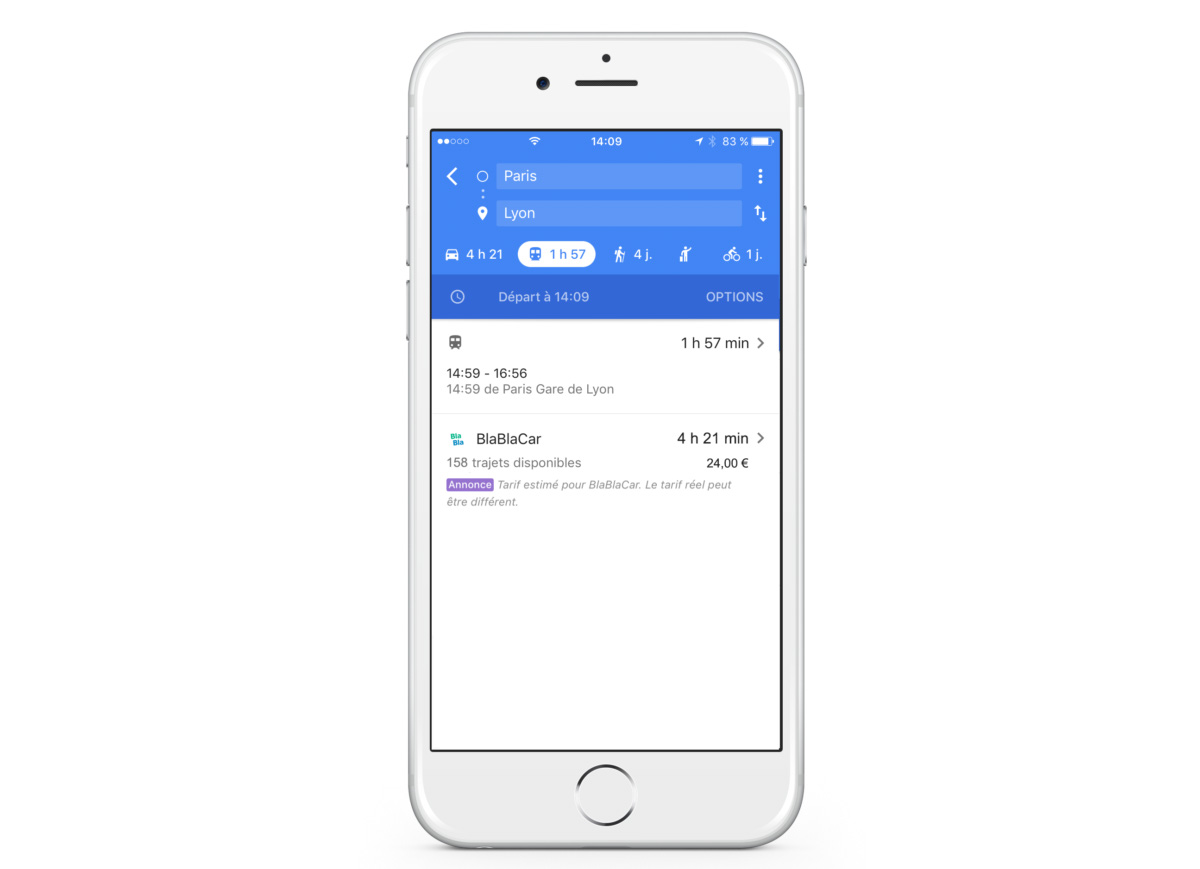 blablacar google maps
