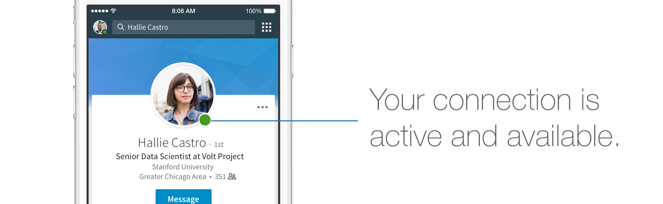linkedin statut actif