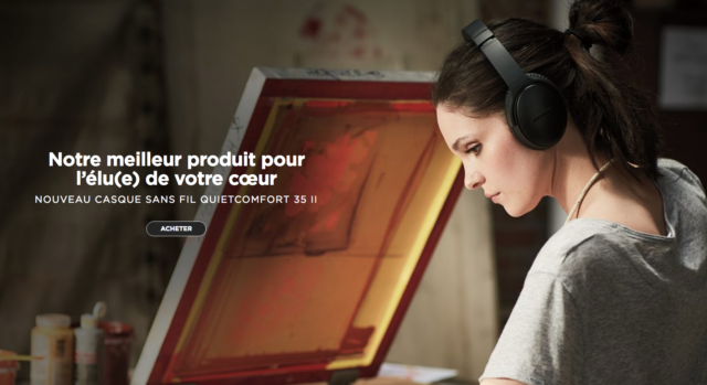 page accueil site bose